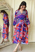 Abstract Print Drape Dress